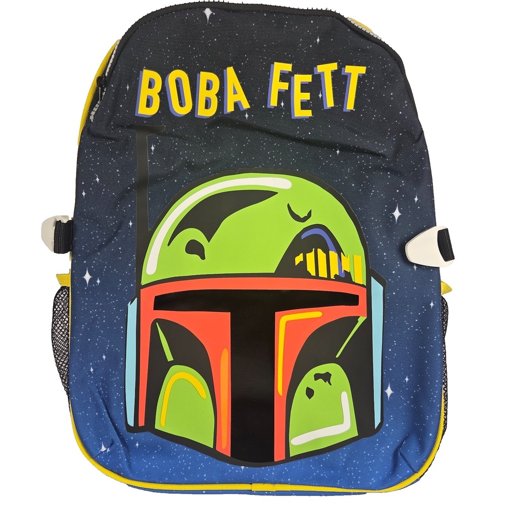 Star Wars Boba Fett Backpack 16 Inch Kids School Bag Tech Sleeve Disney New